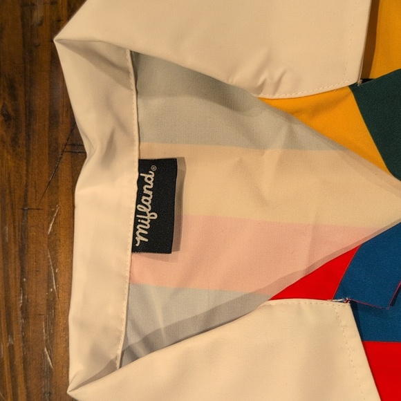 Mifland Camp Shirt Striped Short Sleeve Button Down - Picture 3 of 5